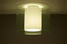 Besa Lighting 1KM-L00707-SN - Besa Ceiling Pahu 16 Satin Nickel Transparent Olive/Opal 1x150W Medium Base A21