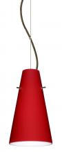 Besa Lighting 1KX-4124RM-LED-BR - Besa Cierro LED Cable Pendant Ruby Matte Bronze 1x9W LED