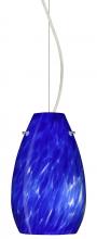 Besa Lighting 1KX-412686-LED-SN - Besa Pera 9 LED Pendant Blue Cloud Satin Nickel 1x9W LED