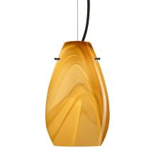 Besa Lighting 1KX-4126HN-LED-BK - Besa Pera 9 LED Pendant Honey Black 1x9W LED