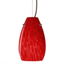 Besa Lighting 1KX-4126RC-LED-BR - Besa, Pera 9 Cord Pendant, Red Cloud, Bronze Finish, 1x9W LED