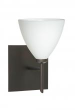 Besa Lighting 1SW-177907-LED-BR-SQ - Besa Wall With SQ Canopy Mia Bronze Opal Matte 1x5W LED