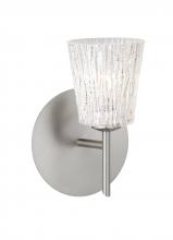 Besa Lighting 1SW-5125GL-LED-SN - Besa Wall Nico 4 Satin Nickel Glitter Stone 1x5W LED