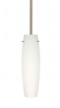 Besa Lighting 1TT-412107-HAL-SN - Besa Tu Tu Stem Pendant Satin Nickel Opal Matte 1x40W Halogen