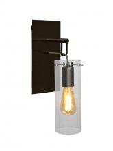 Besa Lighting 1WP-JUNI10CL-EDIL-BR - Besa Juni 10 Wall Pendant, Clear Bubble, Bronze Finish, 1x4W LED Filament