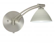 Besa Lighting 1WW-1743KR-SN - Besa Wall Domi Satin Nickel Chalk 1x50W Halogen Gy6.35