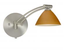 Besa Lighting 1WW-1743OK-SN - Besa Wall Domi Satin Nickel Oak 1x50W Halogen Gy6.35