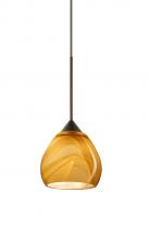 Besa Lighting 1XT-5605HN-LED-BR - Besa Pendant Tay Tay Bronze Honey 1x5W LED