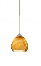 Besa Lighting 1XT-5605HN-SN - Besa Pendant Tay Tay Satin Nickel Honey 1x50W Halogen