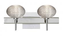 Besa Lighting 2SW-5612GL-CR-SQ - Besa Wall With SQ Canopy Lasso Chrome Glitter 2x40W G9