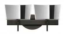 Besa Lighting 2SW-6773MR-LED-BR - Besa Groove Wall 2SW Mirror-Frost Bronze 2x5W LED