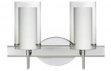 Besa Lighting 2SW-C44007-CR - Besa Pahu 4 Wall 2SW Clear/Opal Chrome 2x40W G9