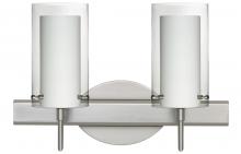 Besa Lighting 2SW-C44007-SN - Besa Pahu 4 Wall 2SW Clear/Opal Satin Nickel 2x40W G9