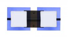 Besa Lighting 2WS-773592-BR - Besa Wall Alex Bronze Opal/Blue 2x50W G9