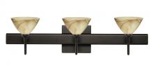 Besa Lighting 3SW-174383-BR-SQ - Besa Wall With SQ Canopy Domi Bronze Mocha 3x40W G9