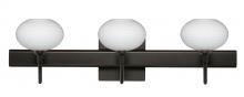 Besa Lighting 3SW-561207-BR-SQ - Besa Wall With SQ Canopy Lasso Bronze Opal Matte 3x40W G9