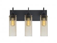 Besa Lighting 3WG-JUNI10GD-EDIL-BK - Besa Juni 10 Vanity, Gold Bubble, Black Finish, 3x7W LED Filament