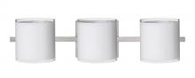 Besa Lighting 3WS-7180SF-SN - Besa Wall Pogo Satin Nickel White/Inner Silver 3x60W G9