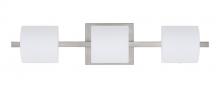 Besa Lighting 3WS-787307-SN - Besa Wall Paolo Satin Nickel Opal Matte 3x50W G9