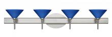 Besa Lighting 4SW-282484-LED-SN - Besa Wall Kona Satin Nickel Blue Starpoint 4x5W LED