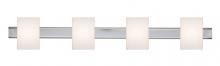 Besa Lighting 4SW-TITO07-LED-CR - Besa, Tito Vanity, Opal Matte, Chrome Finish, 4x5W LED