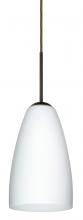 Besa Lighting J-151107-LED-BR - Besa Riva 9 LED Pendant J Opal Matte Bronze 1x9W LED