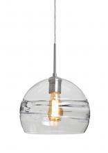 Besa Lighting J-SPIR10CL-EDIL-SN - Besa Spirit 10 Pendant For Multiport Canopy, Clear, Satin Nickel Finish, 1x8W LED Fil