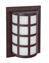 Besa Lighting SCALA13-WA-LED-BR - Besa Outdoor Scala 13 Bronze White Acrylic 1x8W LED