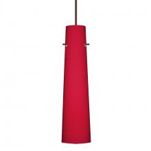 Besa Lighting XP-5674RM-BR-277 - Besa Camino Pendant Bronze Ruby Matte 1x50W Halogen, 277V