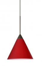 Besa Lighting 1XT-5121RM-LED-BR - Besa Pendant Kani Bronze Ruby Matte 1x5W LED