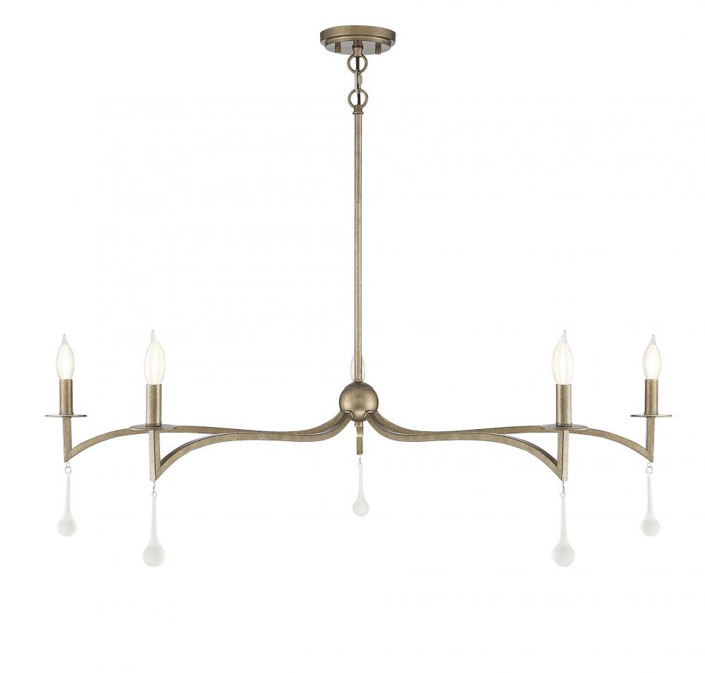 Laramie 5-Light Chandelier in Chelsea Gold