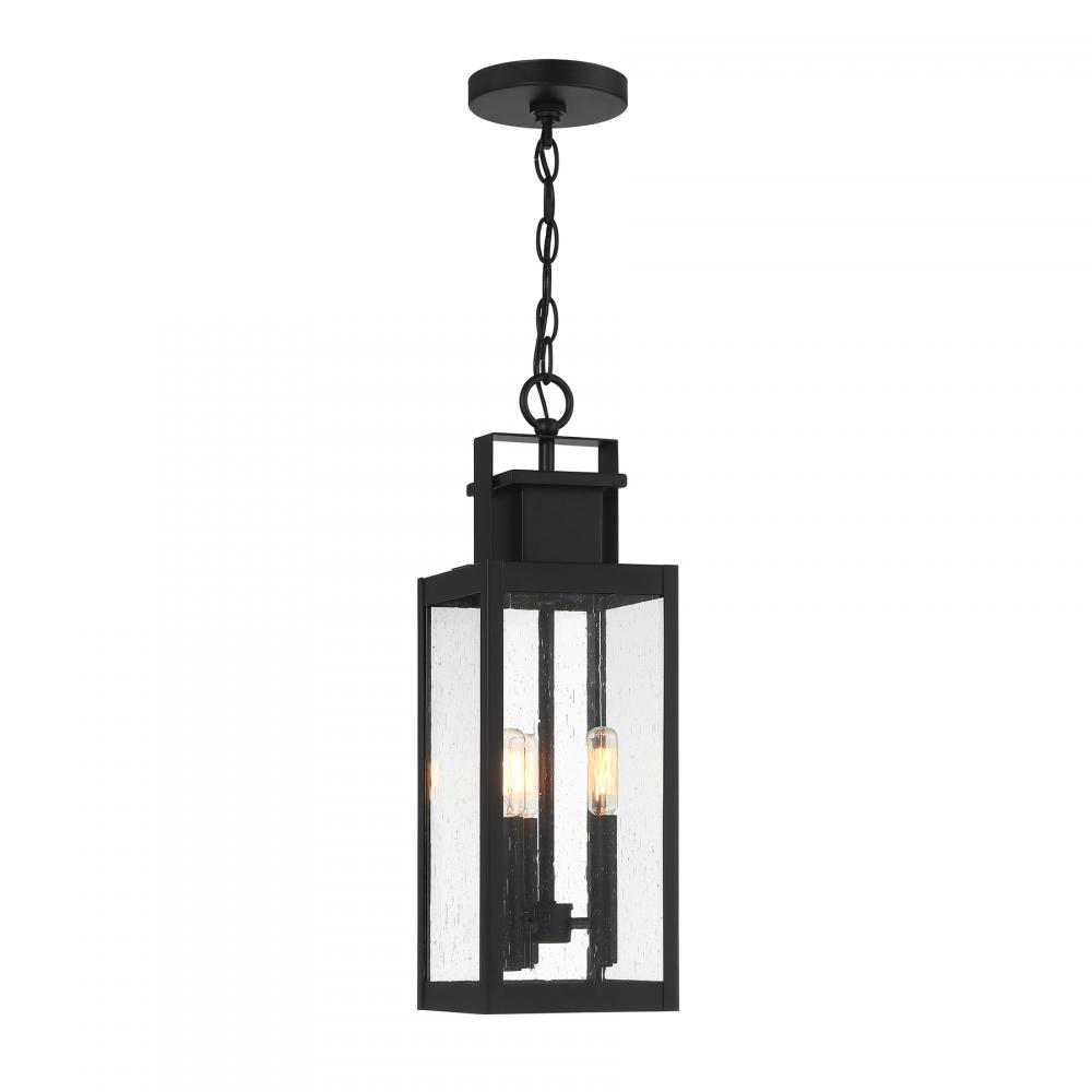 Ascott 3-Light Outdoor Hanging Lantern in Matte Black