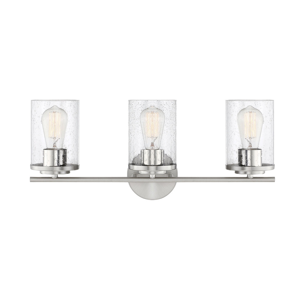 Marshall 3-Light Bathroom Vanity Light in Polished Chrome