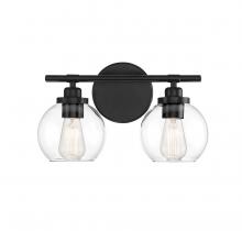 Savoy House 8-4050-2-BK - Carson 2-Light Bathroom Vanity Light in Matte Black