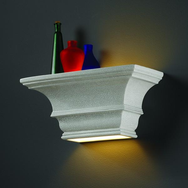 Rectangular Concave w/ Glass Shelf LED Wall Sconce