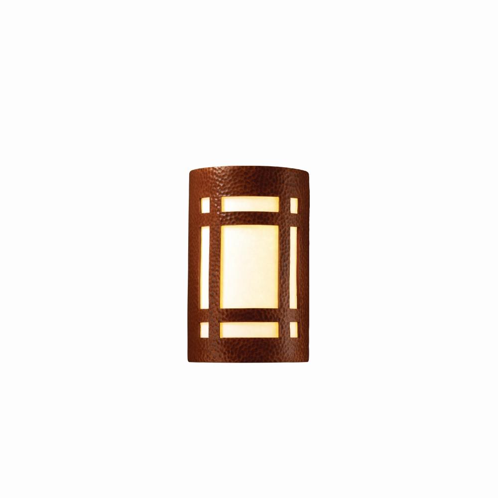 Small ADA Craftsman Window LED Wall Sconce- Open Top & Bottom (Outdoor)