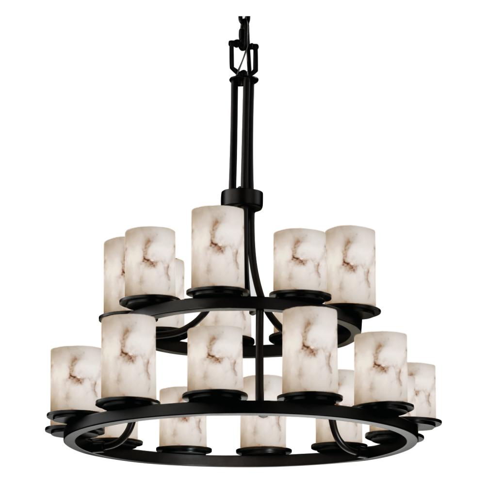 Dakota 21-Light 2-Tier Ring LED Chandelier