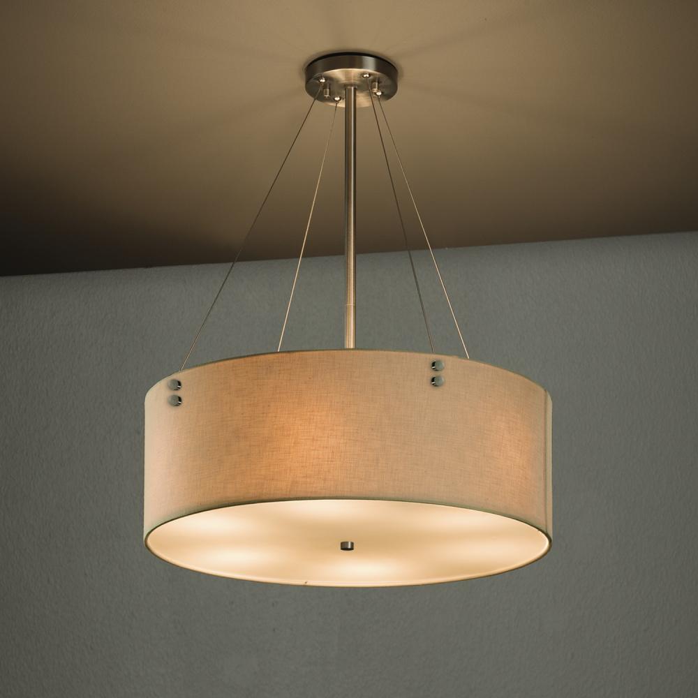 Finials 24" LED Drum Pendant