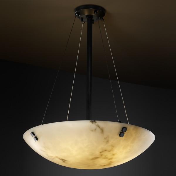 48" Pendant Bowl w/ Pair Square Finials