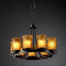 Justice Design Group GLA-8766-16-CLRT-DBRZ - Dakota 9-Light Ring Chandelier