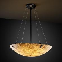 Justice Design Group ALR-9664-25-MBLK-F4 - 36" Pendant Bowl w/ LARGE SQUARE W/ POINT FINIALS