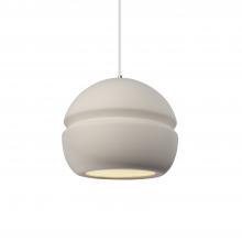 Justice Design Group CER-6410-BIS-ABRS-WTCD-LED1-700 - Small Sphere 1-Light LED Pendant