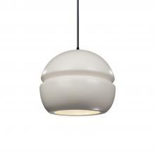 Justice Design Group CER-6410-MAT-MBLK-BKCD-LED1-700 - Small Sphere 1-Light LED Pendant