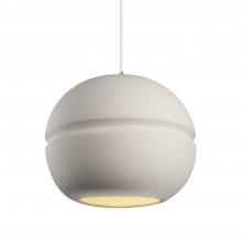 Justice Design Group CER-6415-BIS-ABRS-WTCD-LED2-1400 - Large Sphere 1-Light LED Pendant