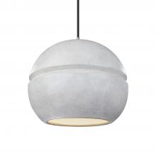 Justice Design Group CER-6415-CONC-CROM-BKCD-LED2-1400 - Large Sphere 1-Light LED Pendant