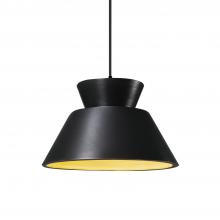 Justice Design Group CER-6420-CBGD-MBLK-BKCD-LED1-700 - Trapezoid 1-Light LED Pendant