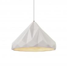 Justice Design Group CER-6450-BIS-NCKL-WTCD-LED1-700 - Geometric 1-Light LED Pendant