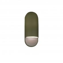 Justice Design Group CER-5620W-MGRN-LED1-1000 - Small ADA Capsule Outdoor LED Wall Sconce