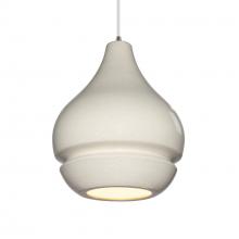 Justice Design Group CER-6400-CRK-NCKL-WTCD-LED1-700 - Arabesque 1-Light LED Pendant