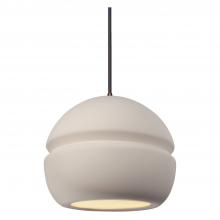 Justice Design Group CER-6410-BIS-DBRZ-BKCD-LED1-700 - Small Sphere 1-Light LED Pendant